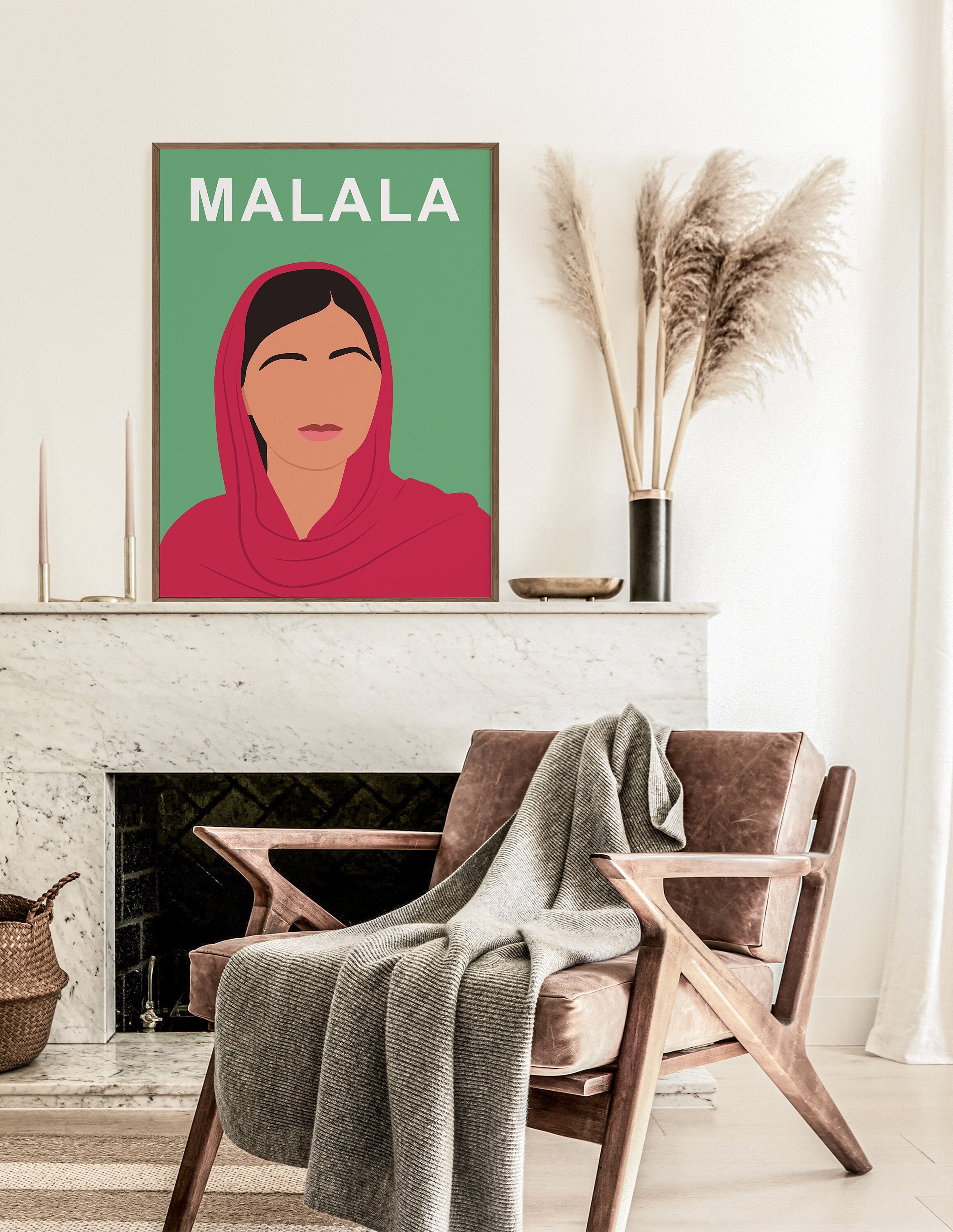 Malala Yousafzai Poster Malala Yousafzai Print Feminist Art | Etsy
