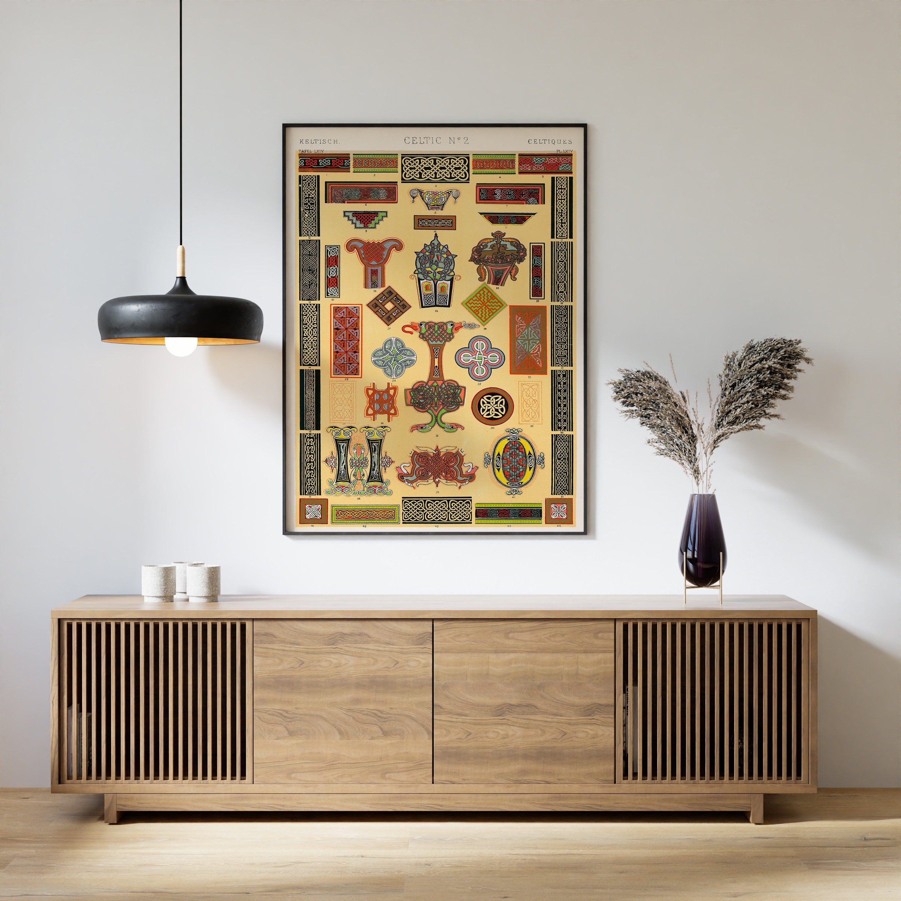 Celtic Patterns Poster Vintage Celtic Art Poster Celtic Decor Textile Print - Etsy