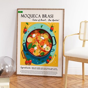 Moqueca Brasi Brazilian Food Poster, Brazil Food Print, Latin American ...