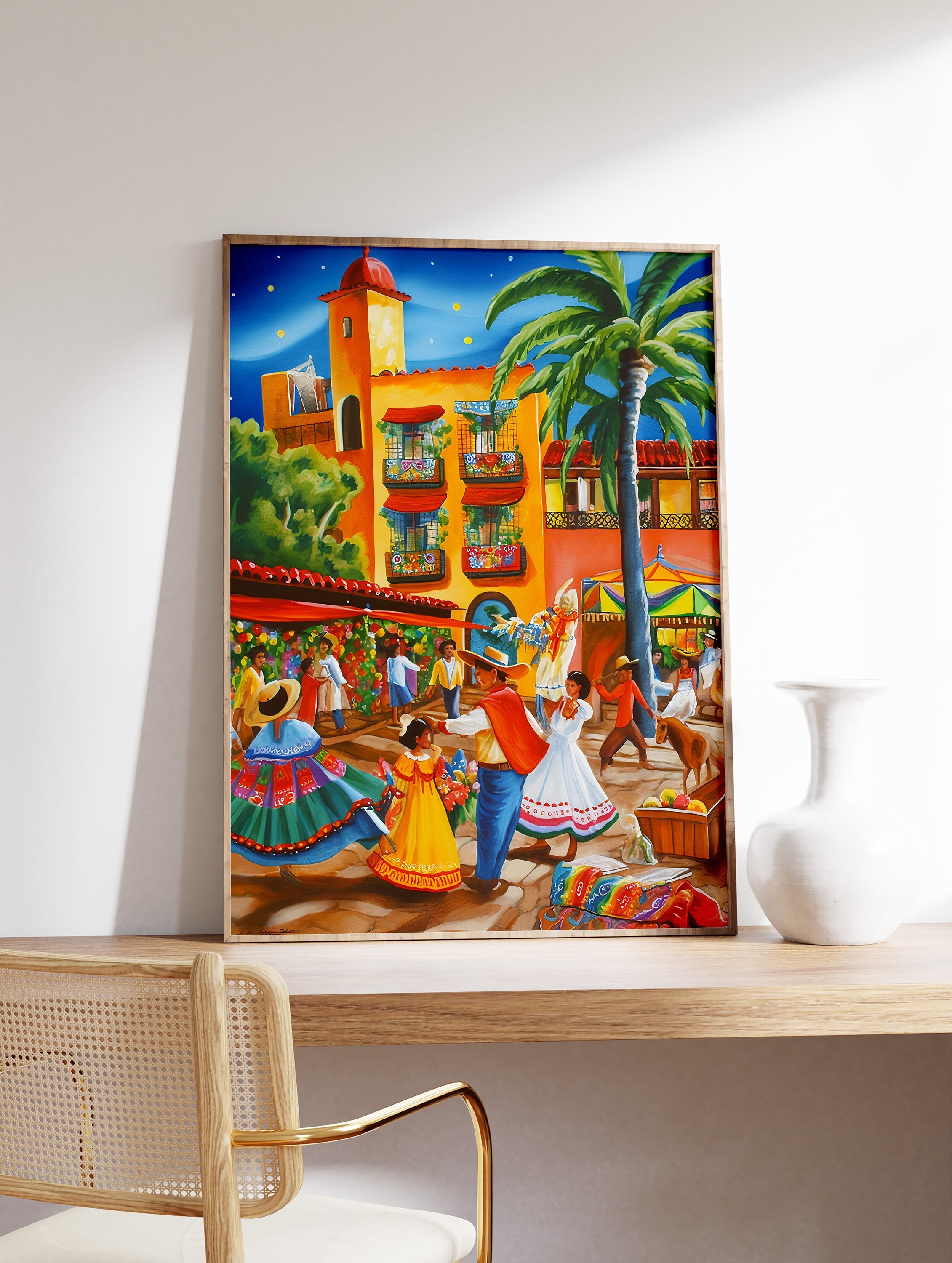 Mexican Culture Poster, Colourful Mexican Art Prints, Traditional