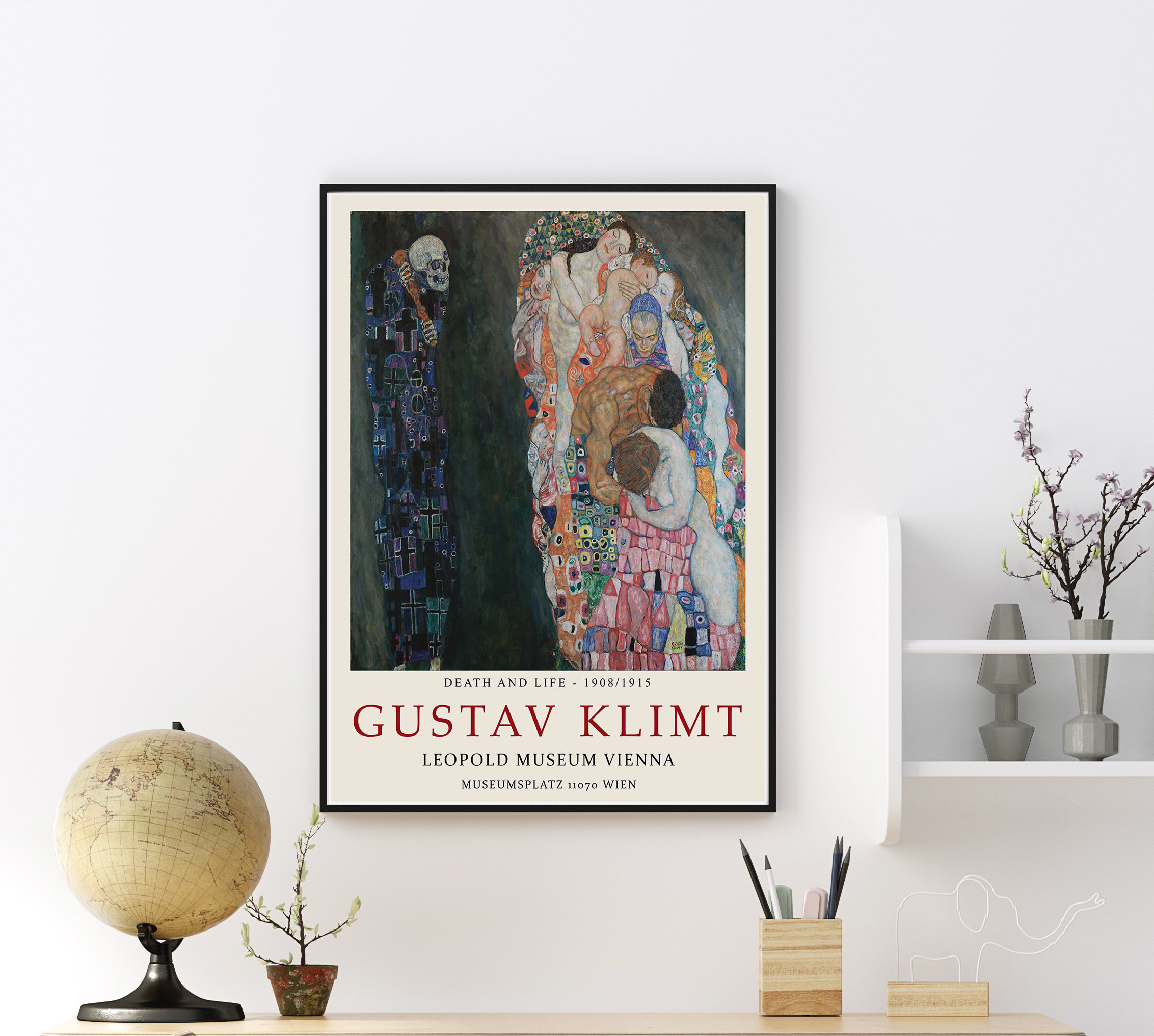 Gustav Klimt Exhibition Poster Death and Life Wall Art | Etsy