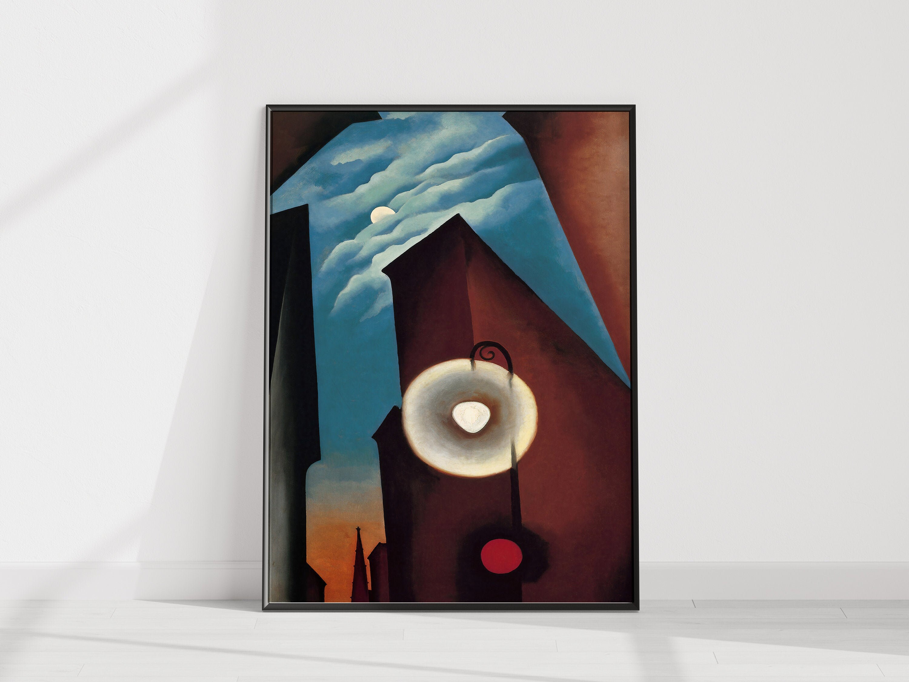 O'Keeffe Poster New York Street With Moon Etsy