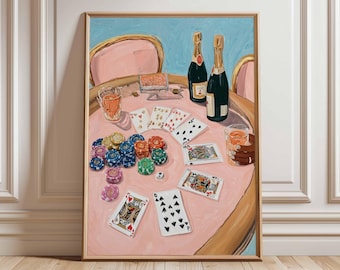 Poker Nacht Kunstdruck | Kasino Dekor