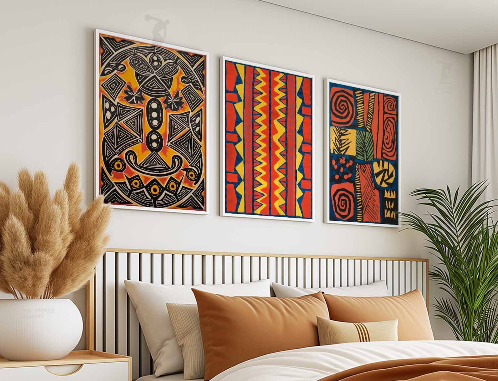 Set of 3 African Prints, African Tribal Art, Cultural Wall Print ...