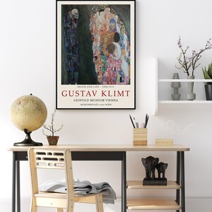 Gustav Klimt "death and Life" Exhibition Art Nouveau Poster - Etsy