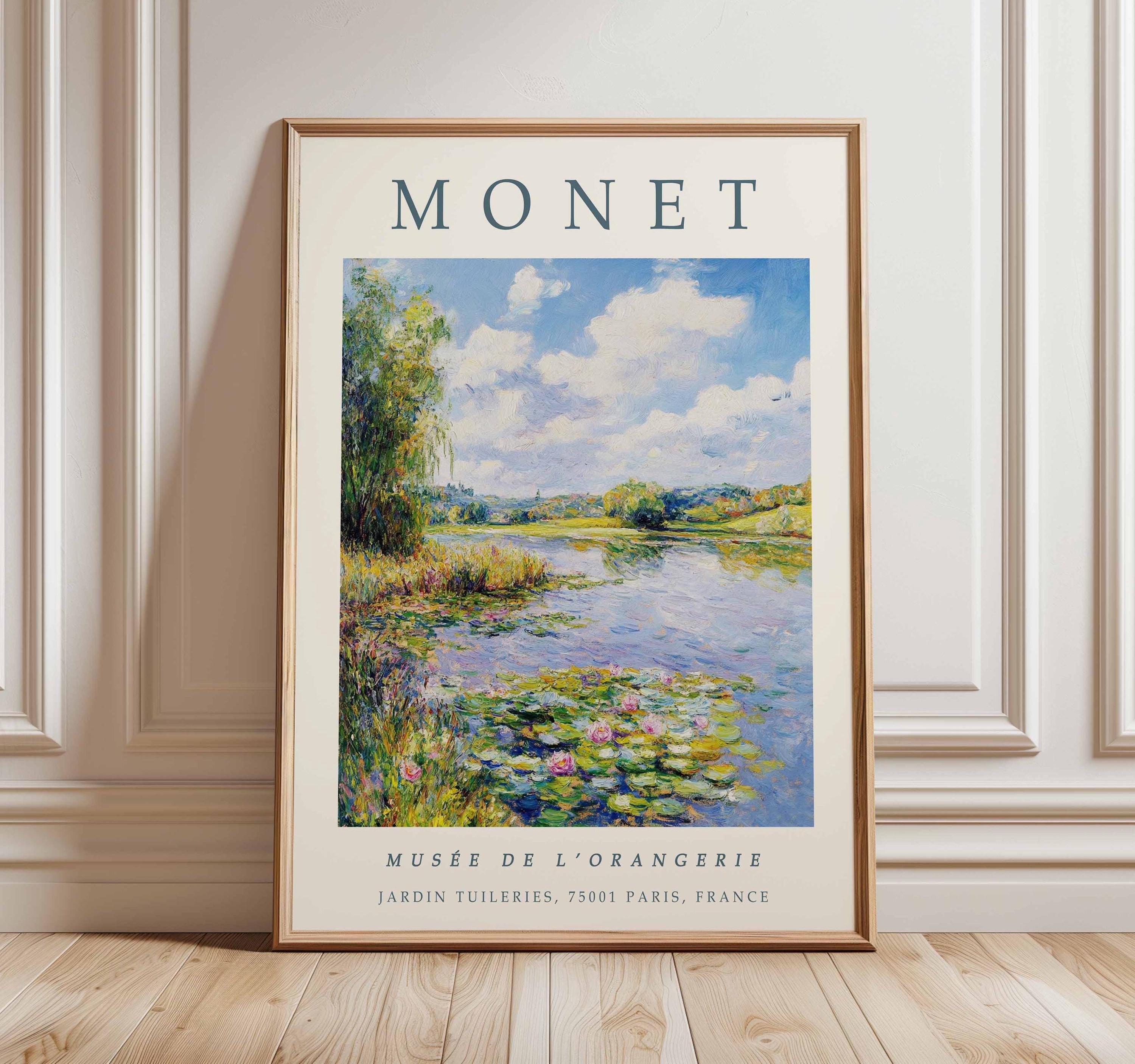 Claude Monet Poster, Monet Print, Botanical Poster, Floral Decor, Vintage Home Decor, Nature Art, Water Lilies Print, Gift Idea, Monet Art