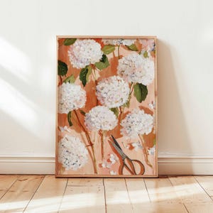 Hydrangea Poster, Botanical Wall Art, Flower Print, Hydrangea Decor, Nature Poster, Floral Artwork, Hydrangea Prints, Bloom Wall Decor