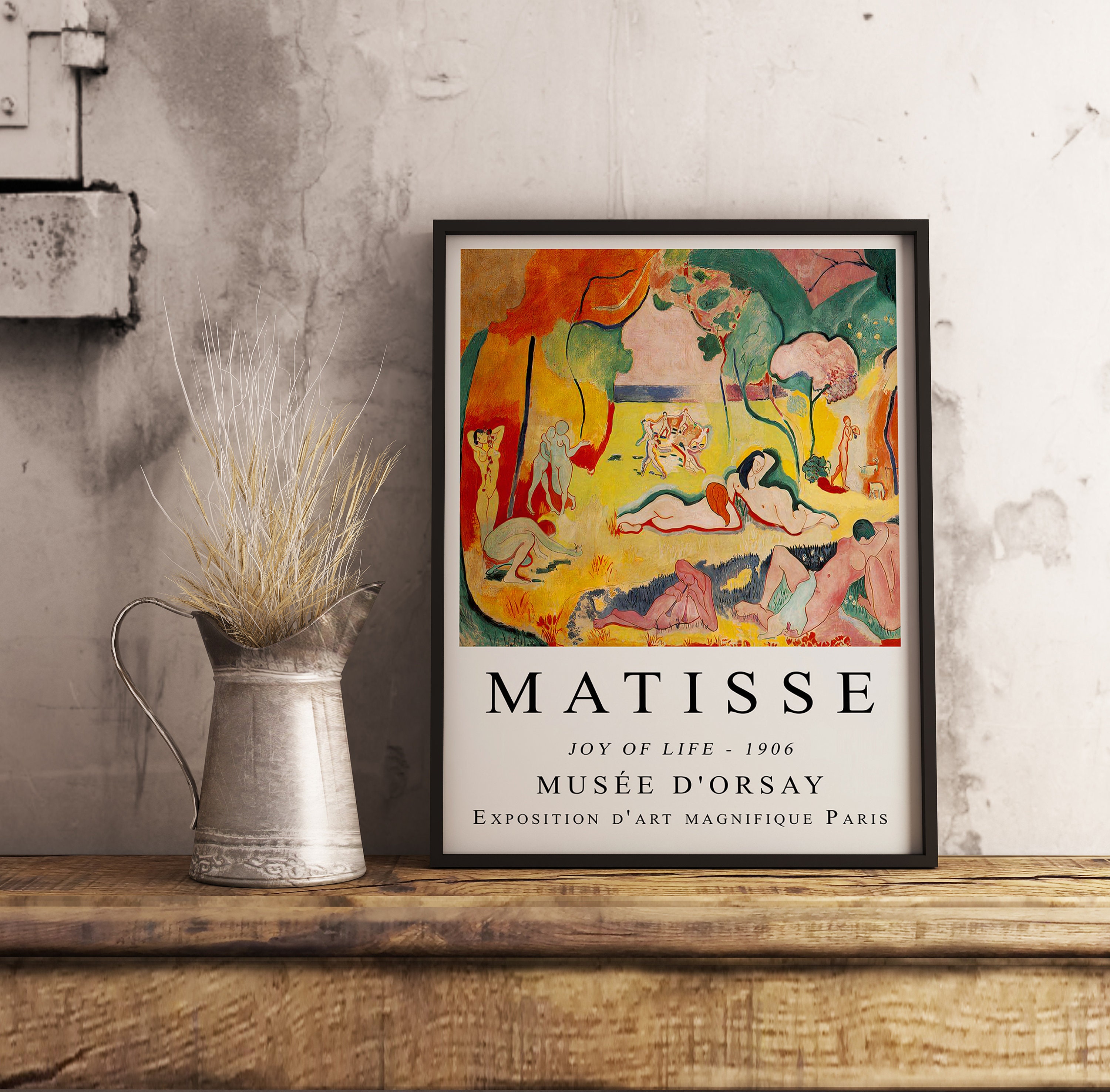 Henri Matisse Exhibition Poster The Joy Of Life Vintage Etsy
