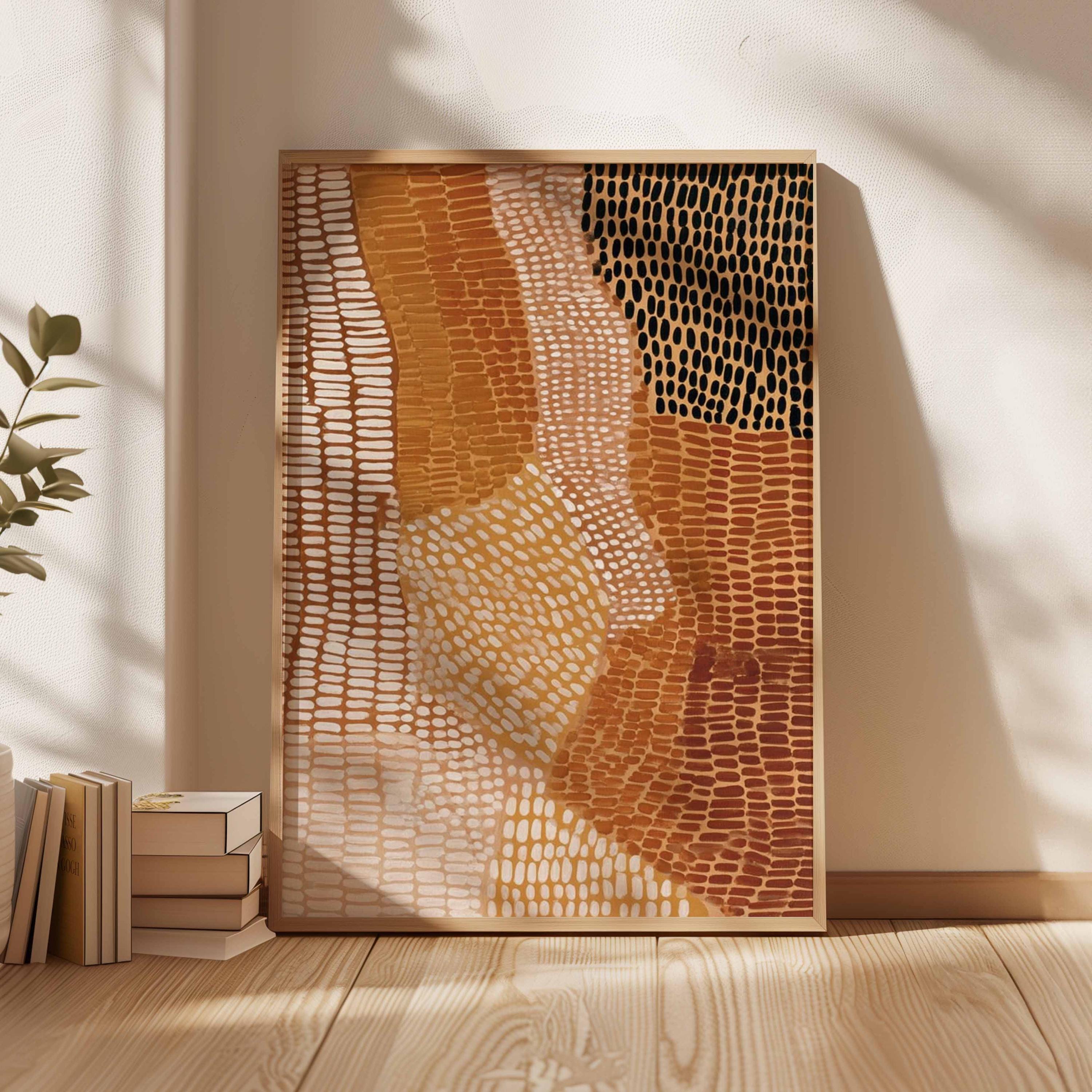 Abstract Wall Art | Modern Boho Poster | Neutral Earth Tone Print ...