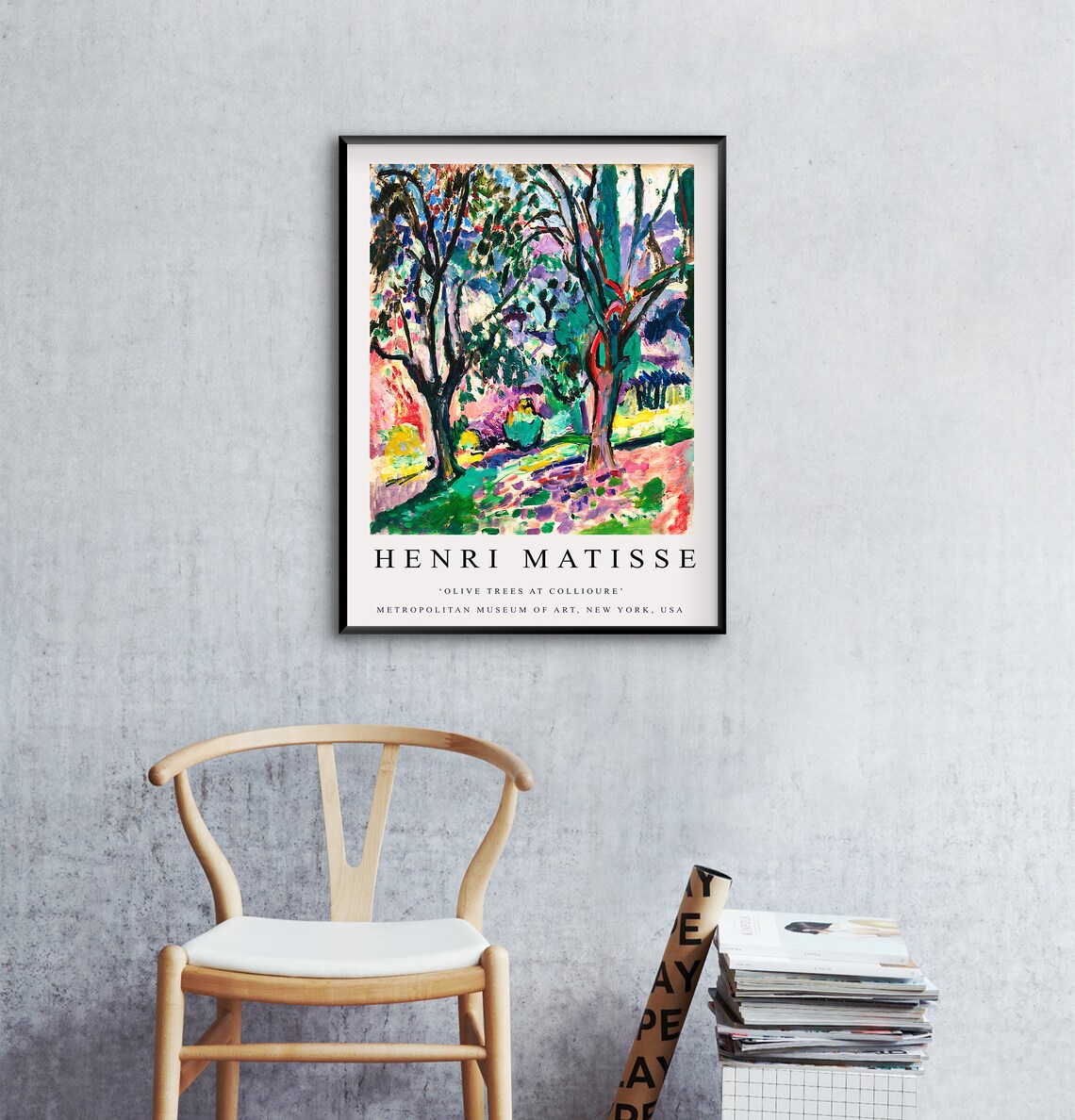 Henri Matisse Exhibition Poster Olive Trees at Collioure