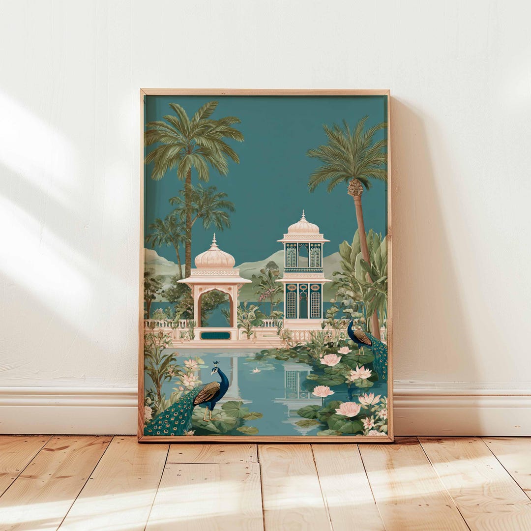 Pichwai Art Poster, Indian Temple Decor, Sacred Krishna Print - Etsy