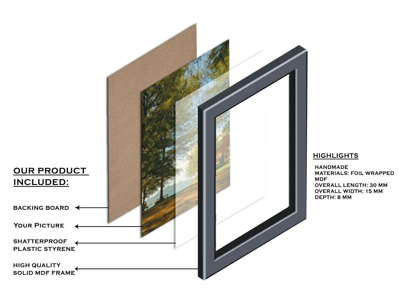 A3 Frame-A4 Frame Cornice 2D-3D DANESE MILANO