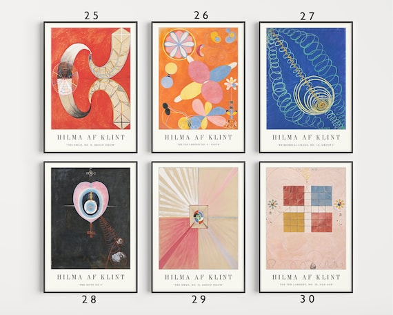 Hilma Af Klint Poster Sets, Hilma Klint Print, Abstract