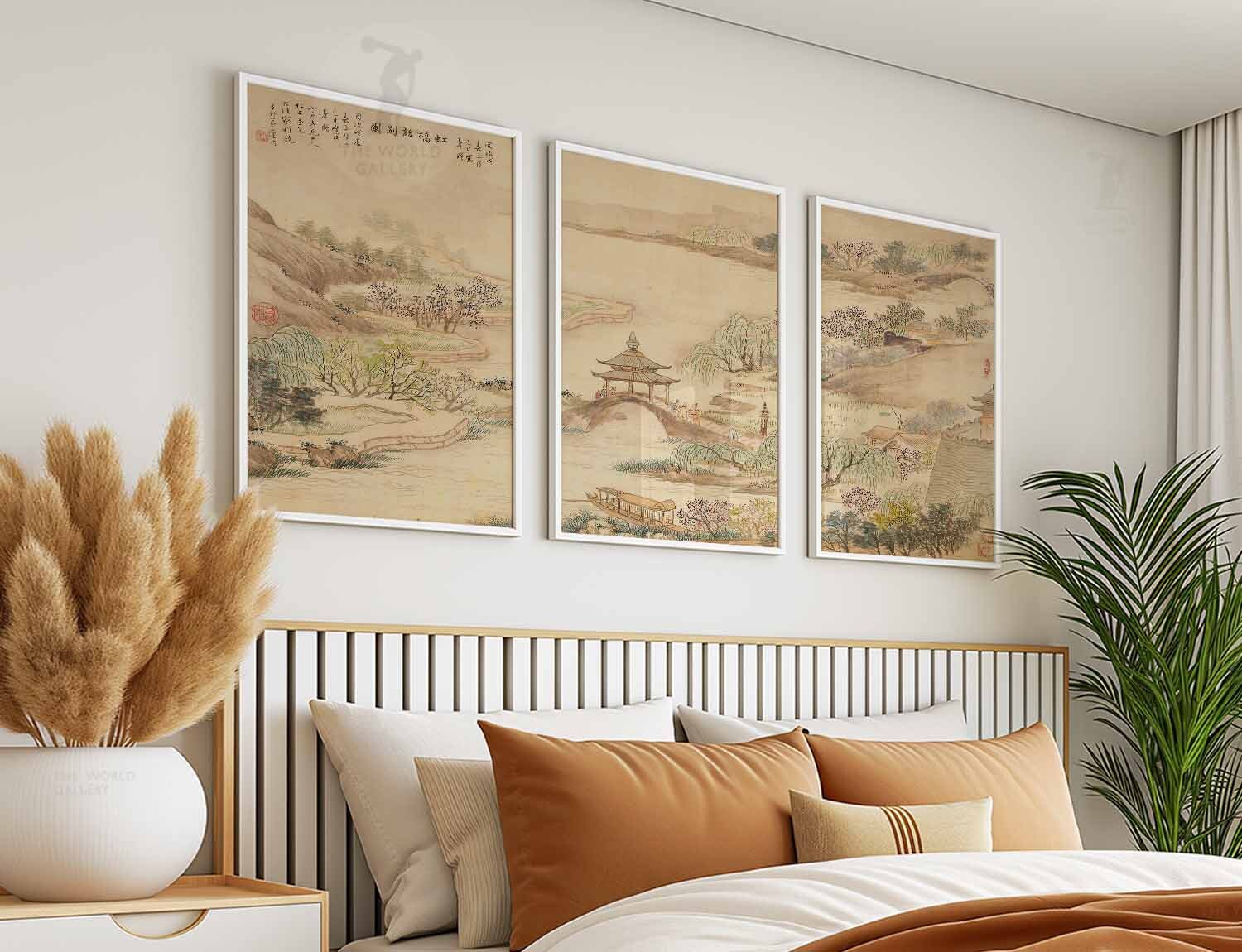 Chinese Set of 3 Posters, Chinese Art, Japanese Art Print