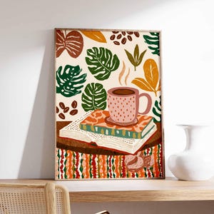 Espresso-dekorationstryck, modern kaffeposter, köksväggkonst bild 2
