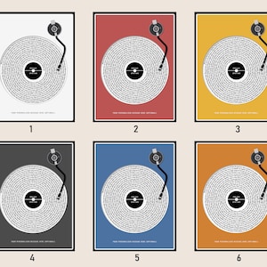 Impressão de letras de vinil personalizadas, pôster musical personalizado, presente musical personalizável, presente de aniversário, presente musical, dança de música de casamento, A1/A2/A3/A4