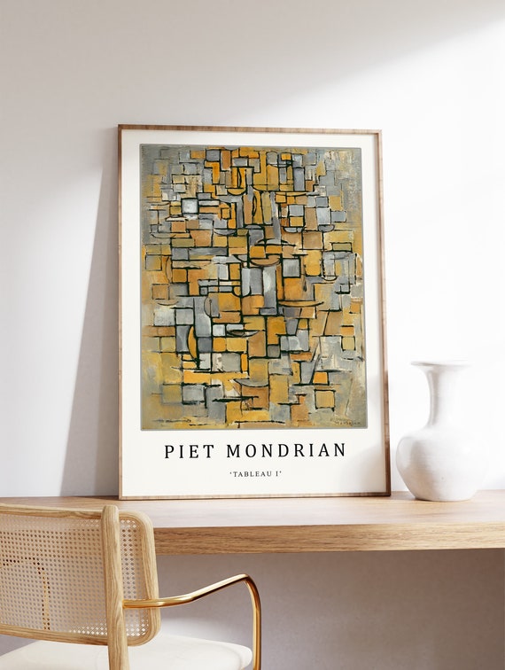 額付き】モンドリアン Picture II アートポスター インテリア ピエト