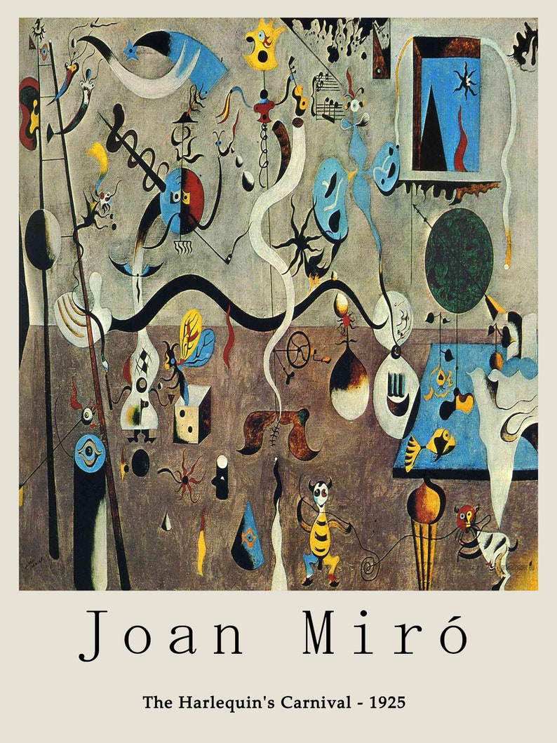 Joan Miró Poster Print The Harlequin's Carnival Etsy