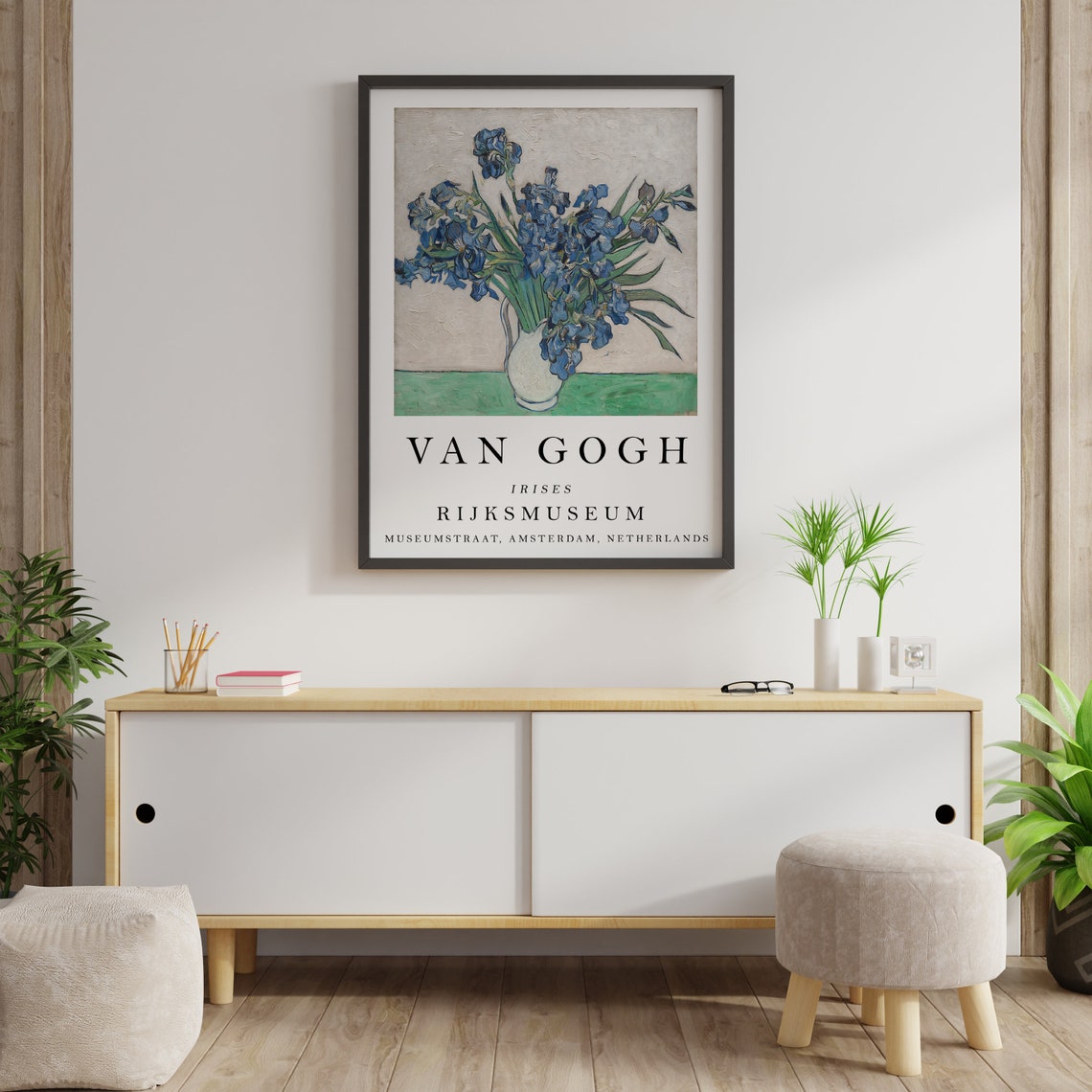 Van Gogh Exhibition Poster Irises Wall Art Decor Scenery | Etsy