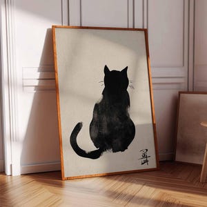 Vintage Japanese Cat Poster, Japanese Cat Print, Cat Gift, Gift for Cat Lovers, Animal Art, Ukiyo-e Print, Asian Art, Oriental Decor