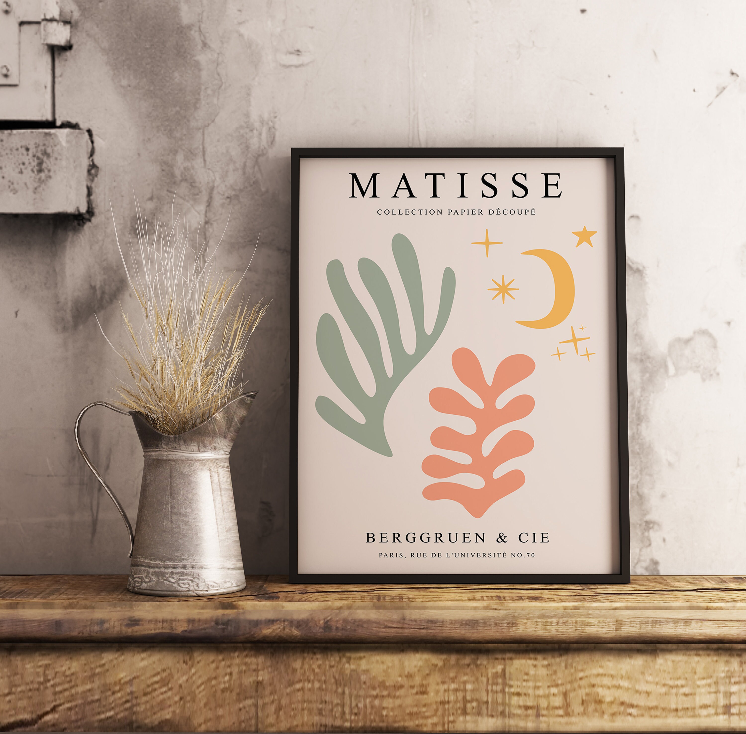 Matisse Floral Poster Henri Matisse Print Papiers Decoupes Etsy
