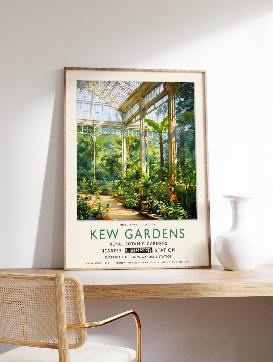 Fresh Look at William Morris Kew Gardens Exhibition Poster Botanical Print