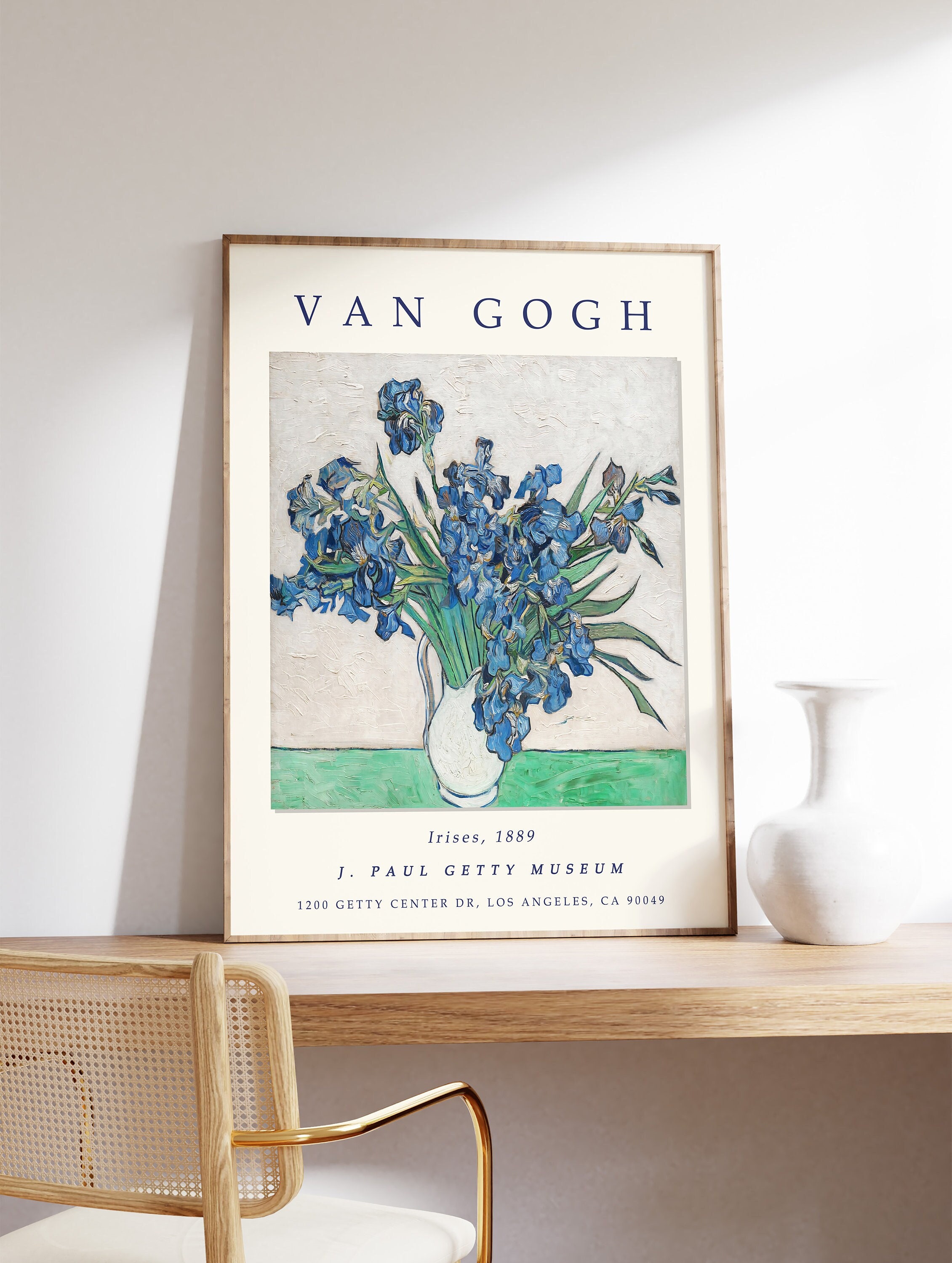 Van Gogh Exhibition Poster, Irises, Van Gogh Art Print, Floral Wall Art, Floral Garden Art, Gift, Floral Gift, Flower Poster, A1/A2/A3/A4