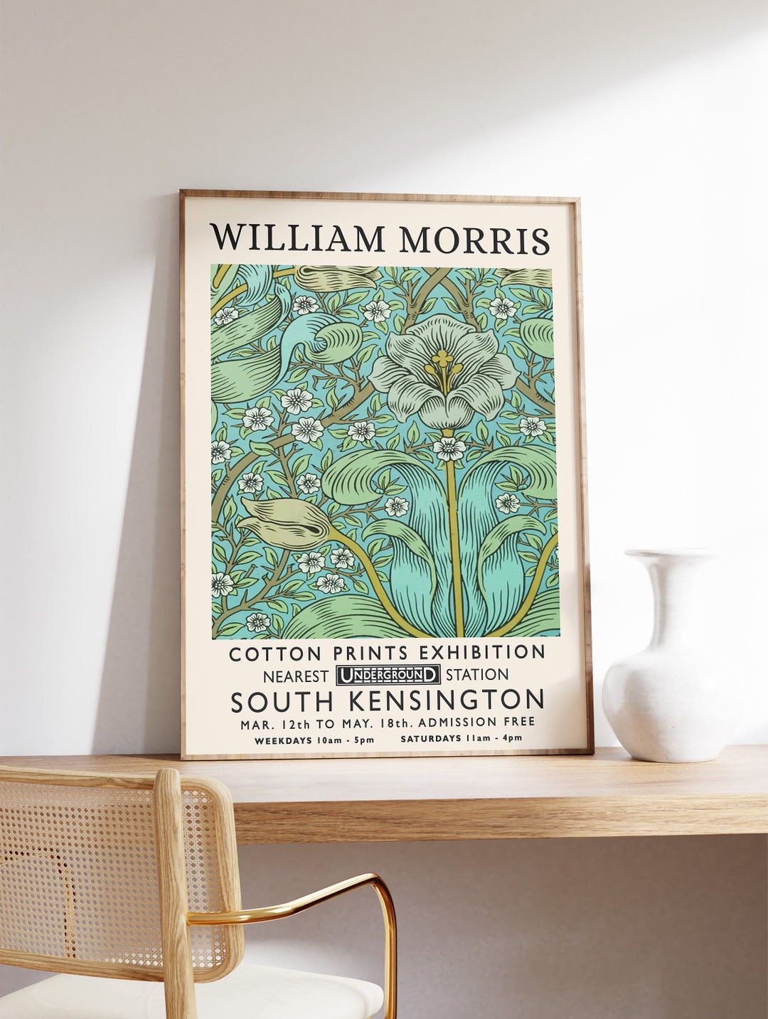 william morris print ties