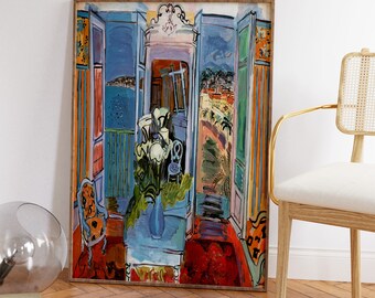 Raoul Dufy Poster, Fauvist Interior Art Print, Open Window