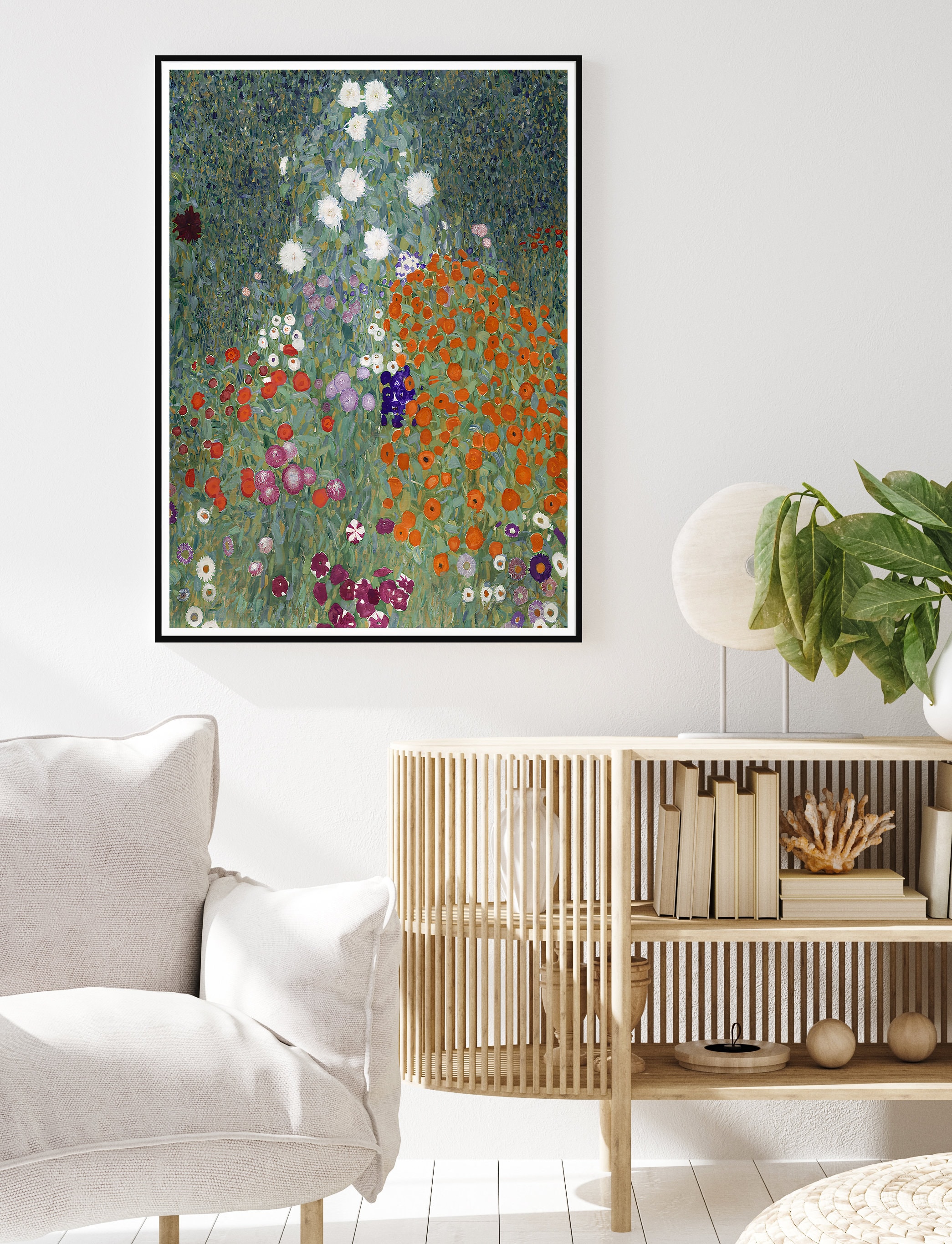 Gustav Klimt Poster Flower Garden Wall Art Decor Art | Etsy