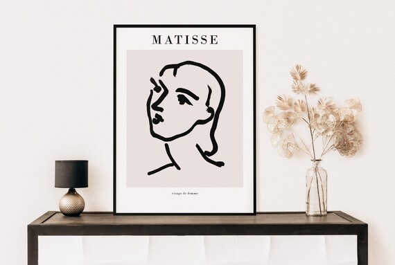 Matisse Exhibition Poster Matisse Art Print Visage De Femme | Etsy