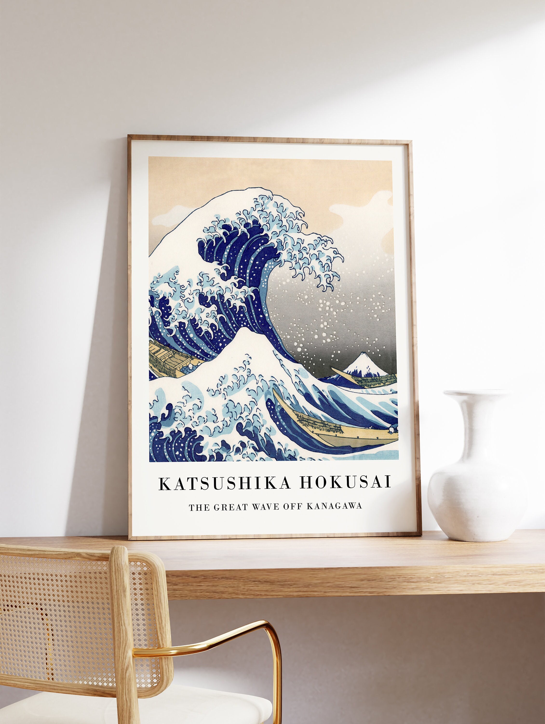 Hokusai Exhibition Poster, the Great Wave, Japanese Art Print - Etsy
