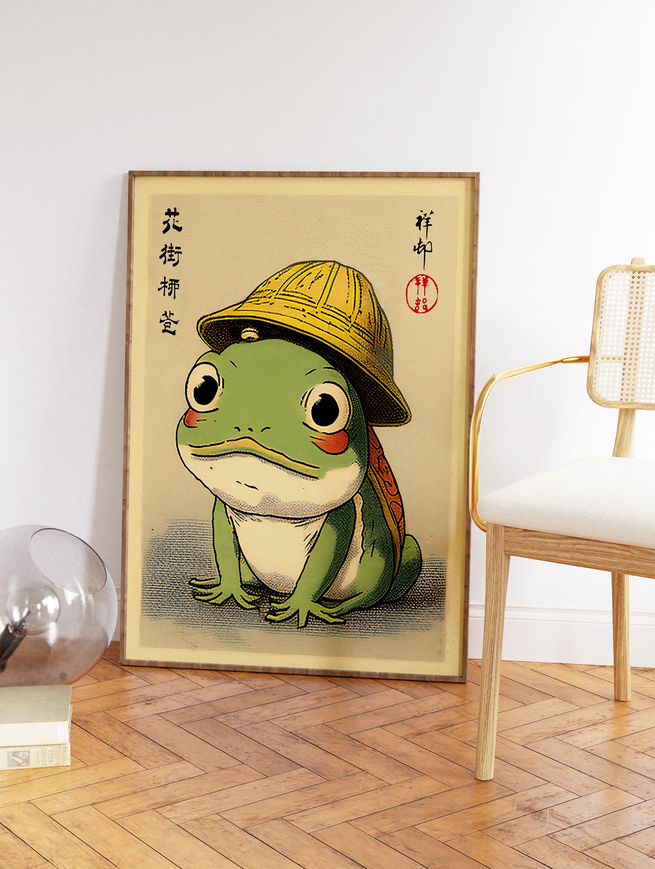 Matsumoto Hoji Japanese Frog Art Print, Funny Animal Decor - Etsy