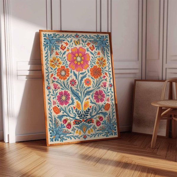 Poster messicano vintage, stampe messicane, decorazioni messicane, decorazioni latine tradizionali, stampe floreali, stampe murali botaniche, stampe tropicali, arte latina