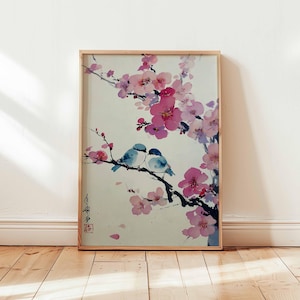 Kirschblüten Poster, Sakura Wandkunst, Japan Poster, Blumendruck, Japanische Baum Dekoration, Natur Kunst Geschenk Druck
