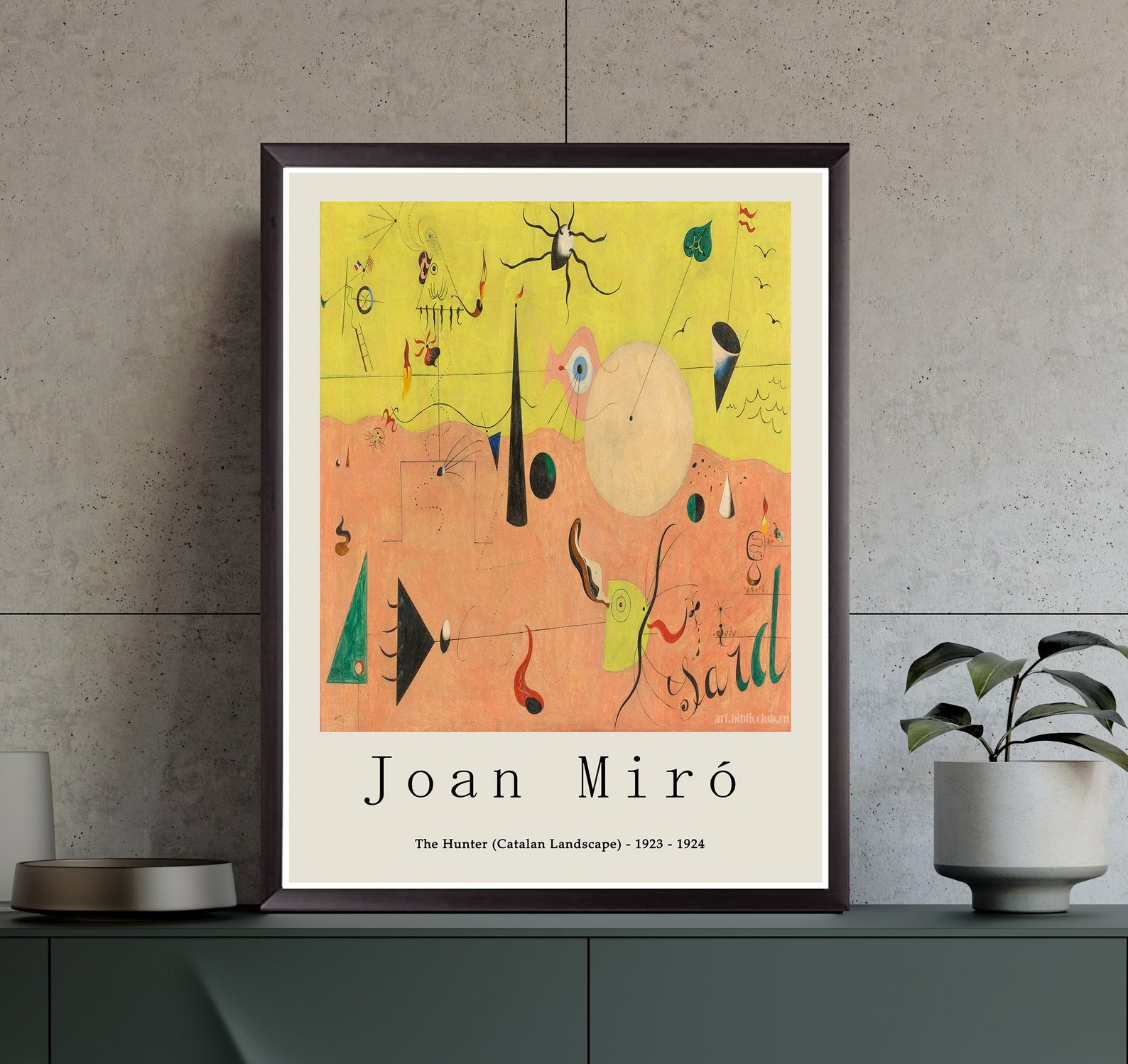 Joan Mira Posterdruck der Jäger katalanische Landschaft Etsy