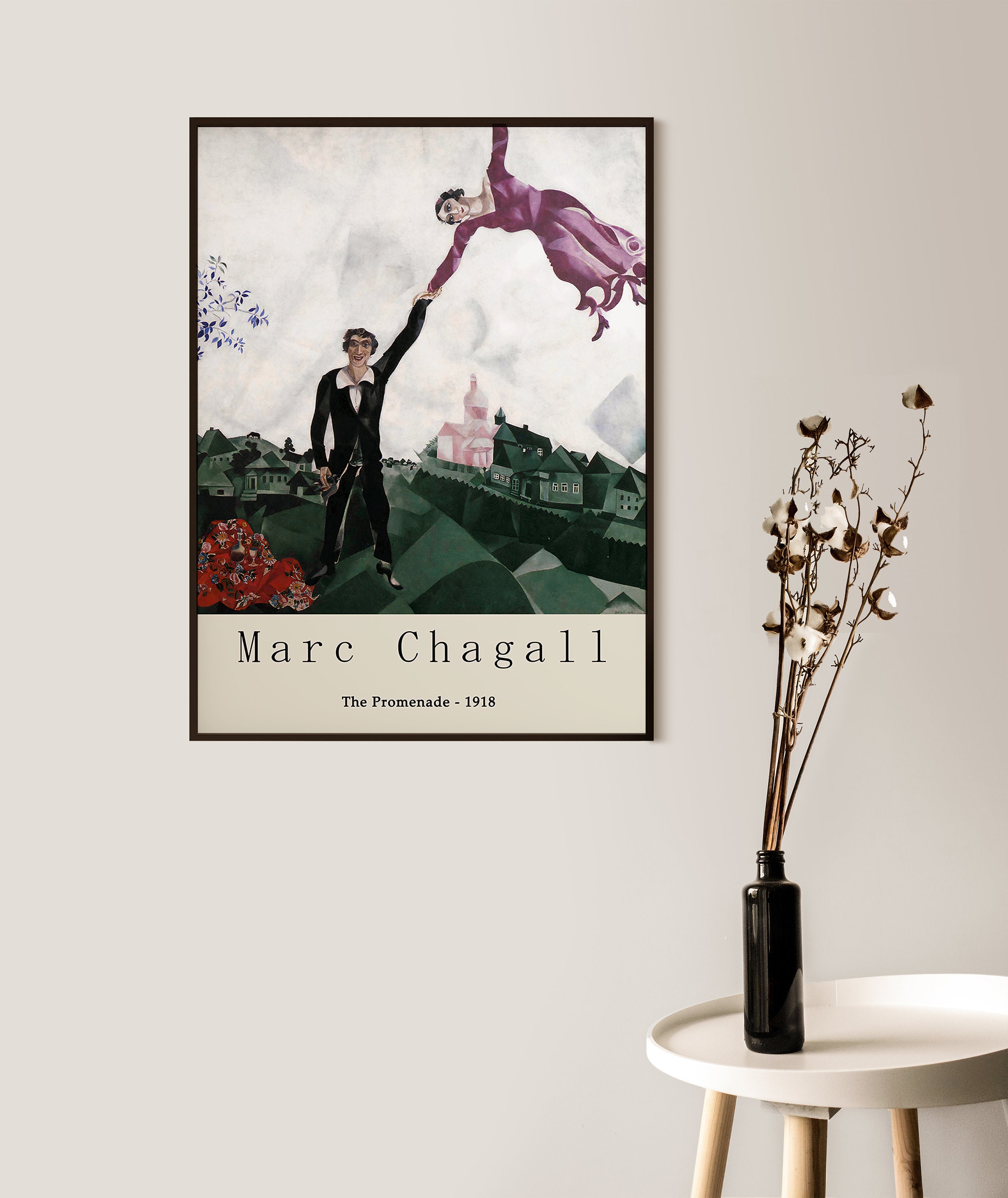 Marc Chagall Poster Print The Promenade Gallery Quality Etsy