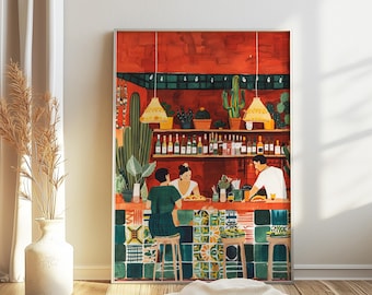 Lámina decorativa de bar de tacos, decoración para cocina mexicana