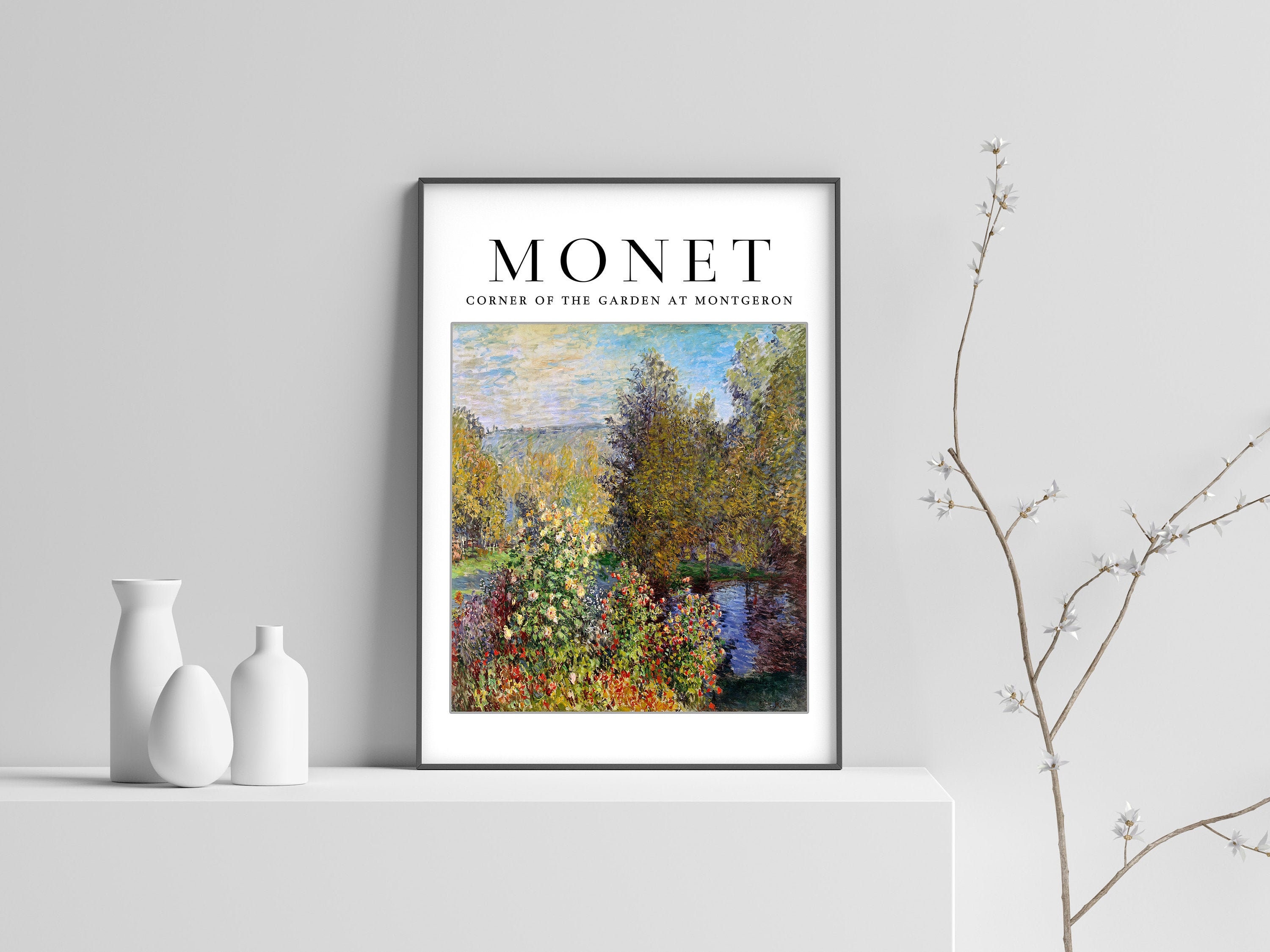 Claude Exhibition Poster Corner of the Garden Etsy