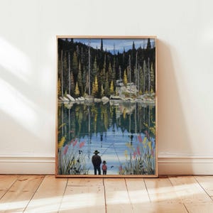 Fishing Poster, Vintage Fishing Print, River Fishing Wall Art, Fisherman Decor, Lake Poster, Nature Poster, Outdoor Gift Print