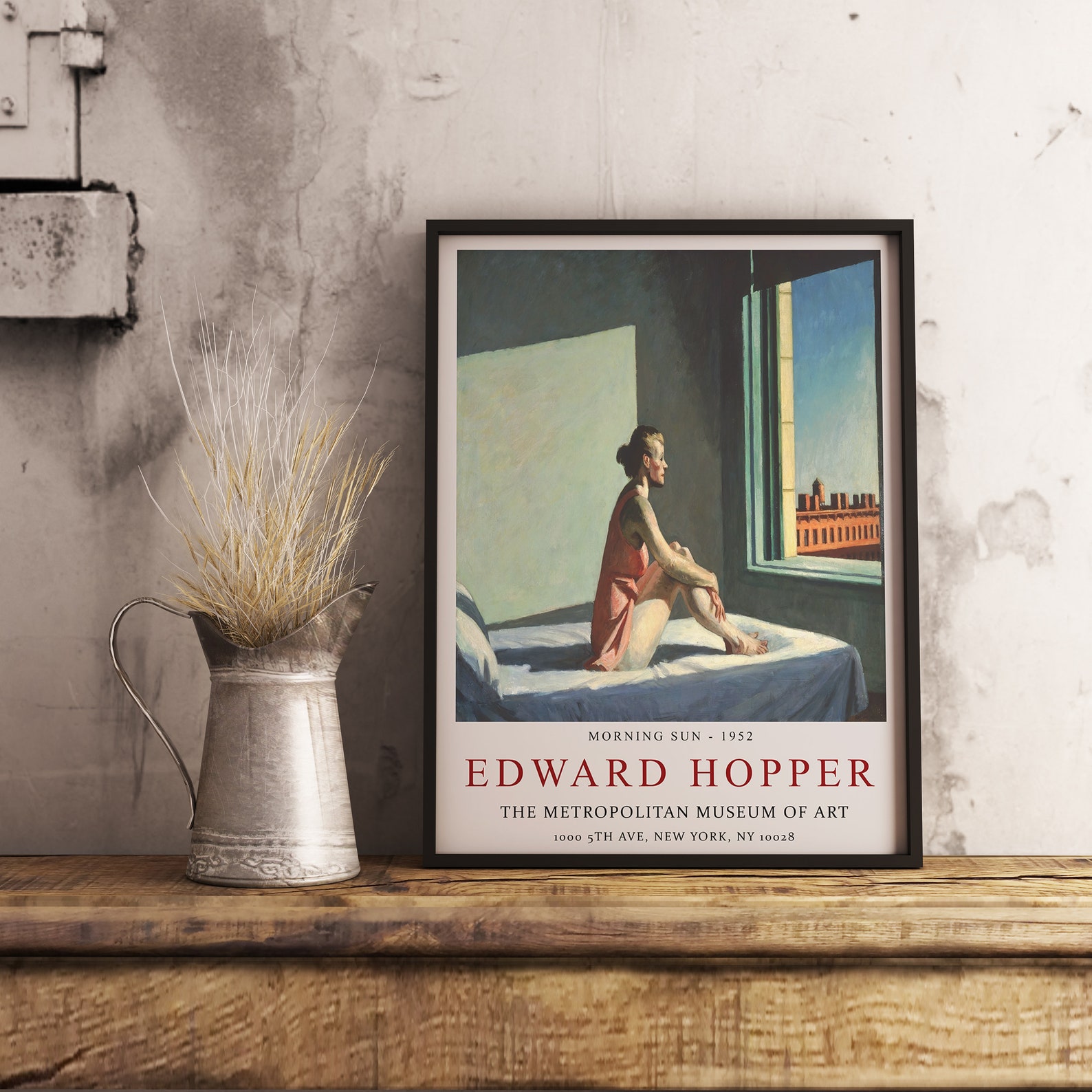 Edward Hopper Exhibition Poster Morning Sun Wall Art Decor Etsy