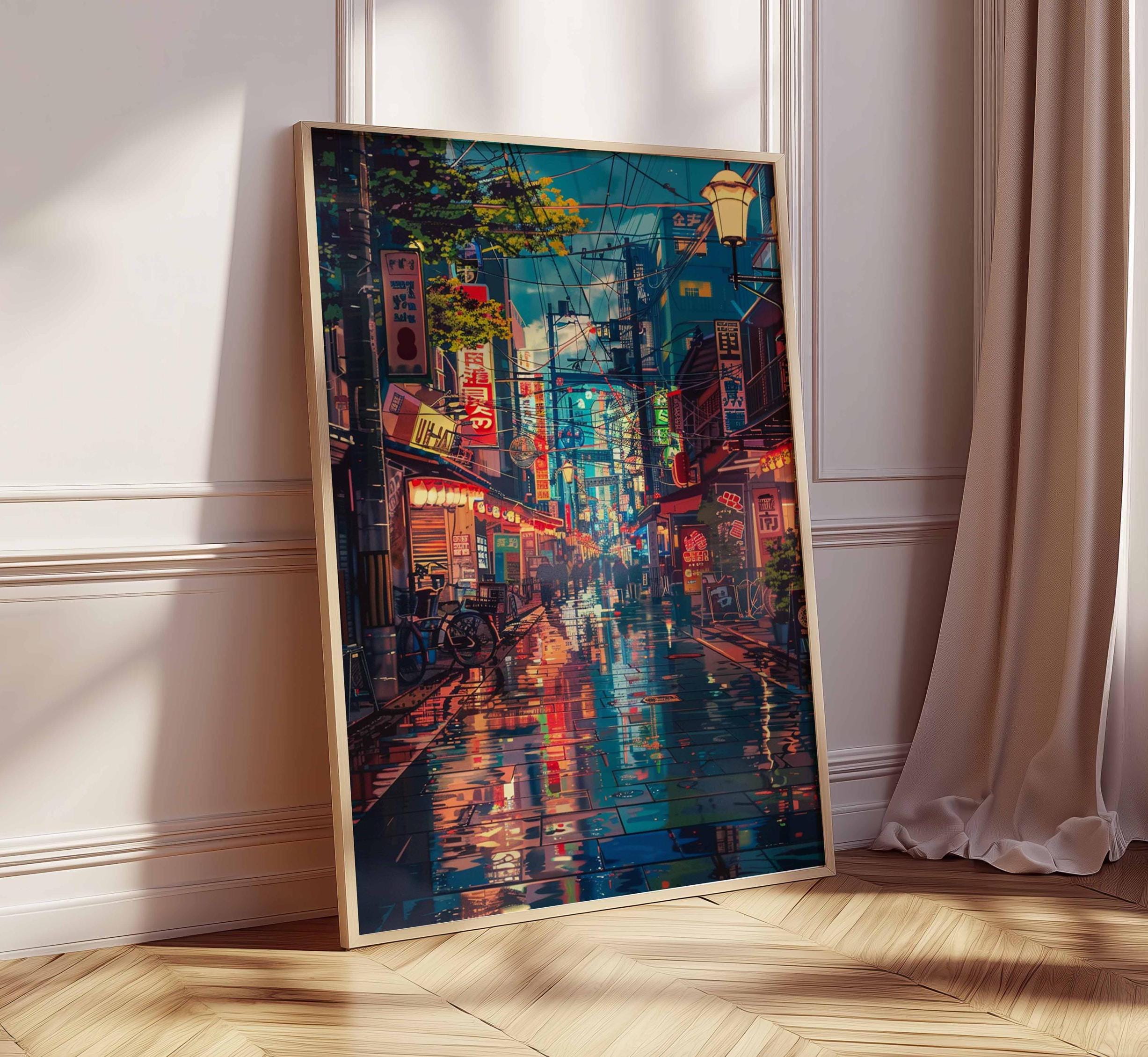 Tokyo Stadtbild Poster, Street Art im Manga-Stil, Japanische  Wanddekoration, Anime Art, Anime Poster, Manga Print, Japanische  Dekoration, Japanisches Poster - Etsy Schweiz, image size:2454x2259