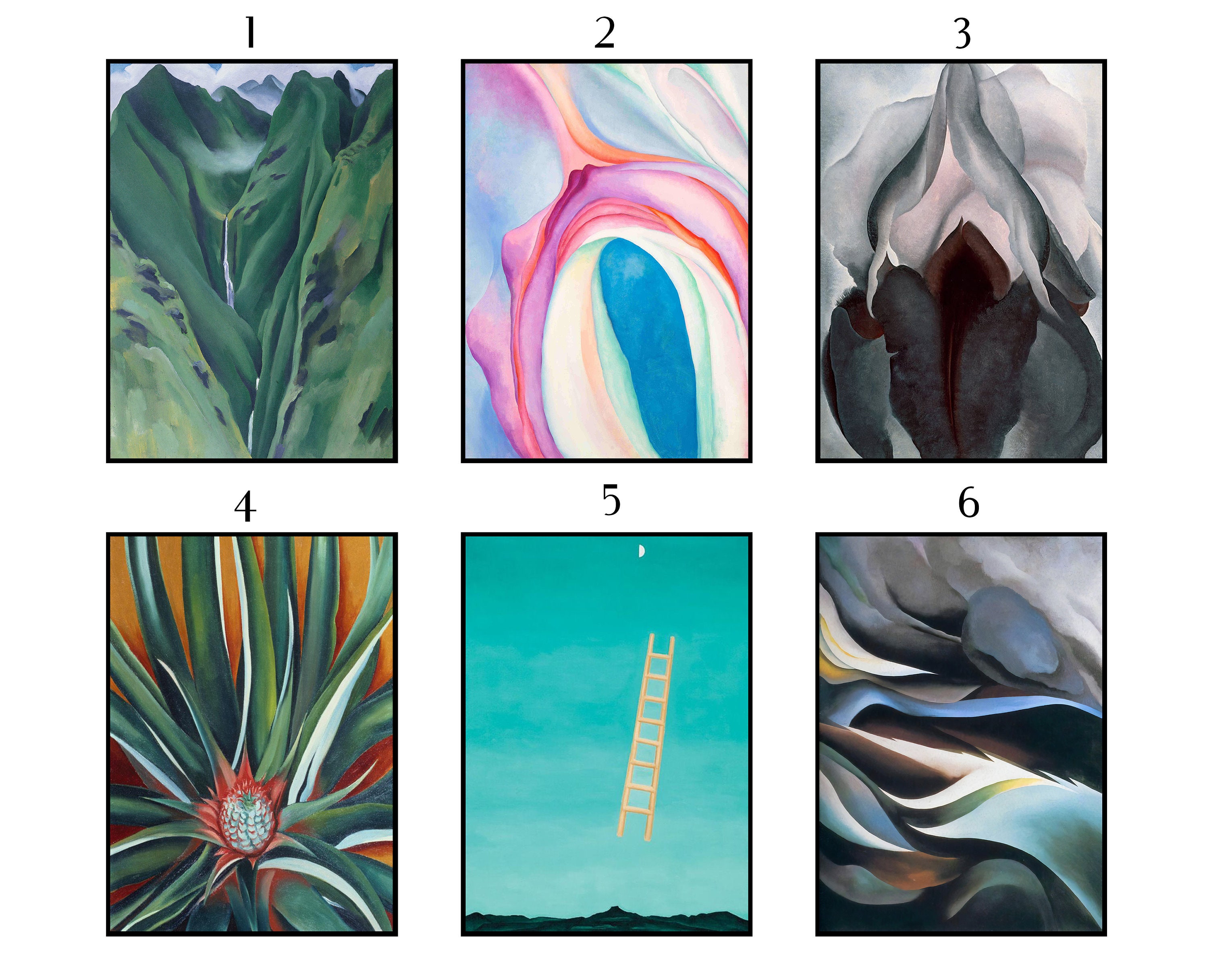 Georgia O'Keeffe Poster Sets Georgia O'Keeffe Print | Etsy