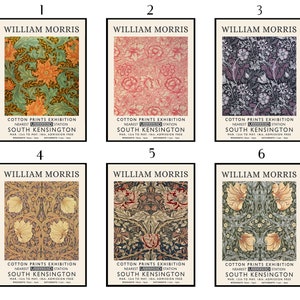 Set di poster William Morris, stampa William Morris, arte William Morris, stampa floreale, arte vintage, poster minimalista, idea regalo, A1/A2/A3/A4