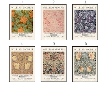 William Morris Poster Sets, William Morris Print, William Morris Art, Floral Print, Vintage Art, Minimalist Poster, Gift Idea, A1/A2/A3/A4