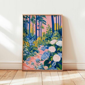 Hydrangea Poster, Botanical Wall Art, Flower Print, Hydrangea Decor, Nature Poster, Floral Artwork, Hydrangea Prints, Bloom Wall Decor