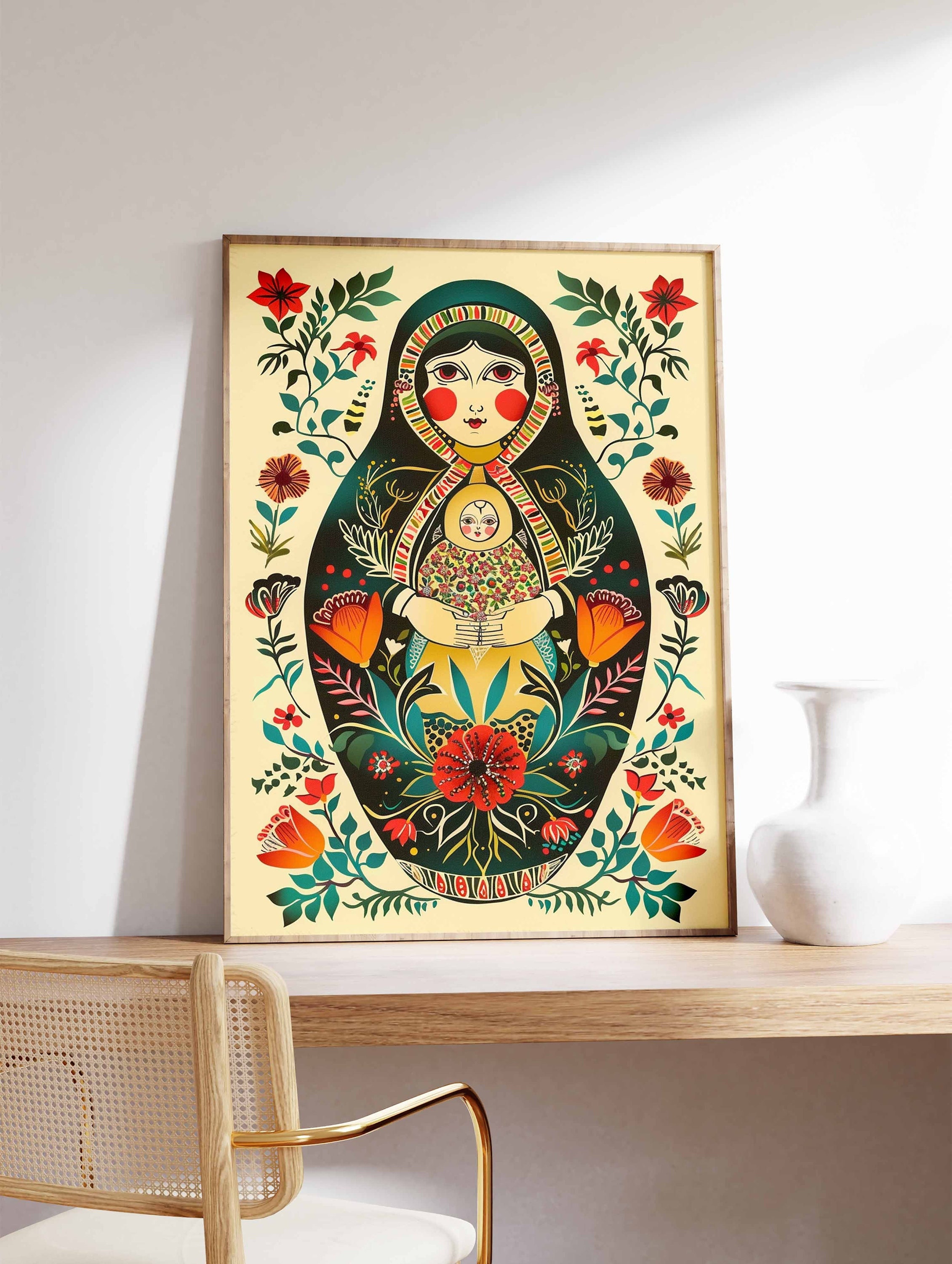 Poupées Russes Matriochka Artisanales, Illustration Bilibine Par Prokhorova