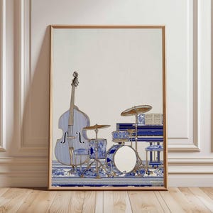 Musical Instrument Poster, Music Wall Art Print, Studio Decor, Music Lover Gift, Vintage Print