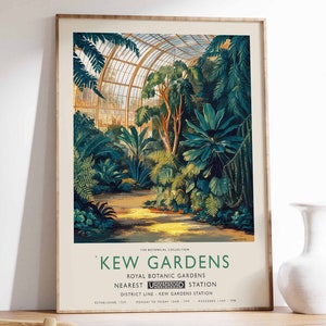Kew Gardens Exhibition Poster, William Morris Inspired Botanical Print