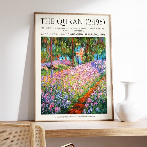 Arte murale islamica, arte del Corano, decorazioni per la casa islamiche, arte murale musulmana, regali musulmani, stampe floreali, decorazioni floreali, A1/A2/A3/A4